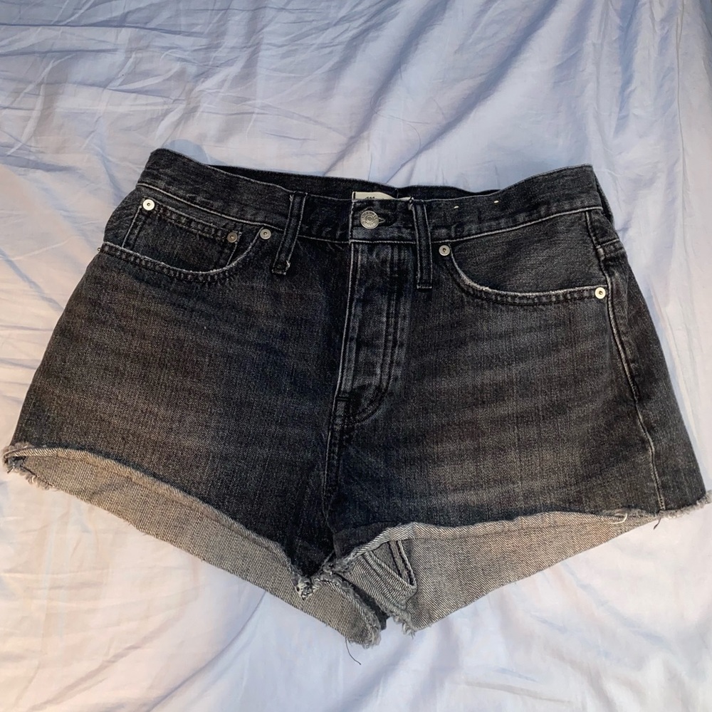 MADEWELL RELAXED DEMIN SHORTS BLACK SIZE 28